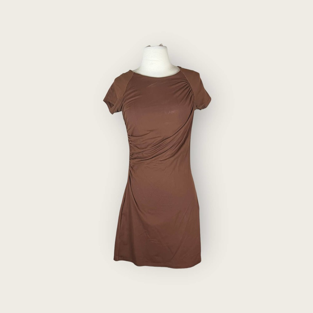 Susana Monaco | Short Sleeve Gathered Ruched Dress | Small
